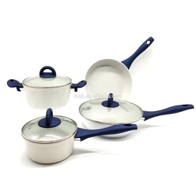 HAMMER PATTERN EXTERIOR KITCHENWARE ALUMINUM COOKWARE SET