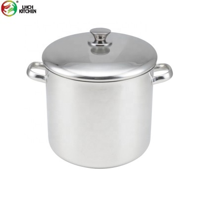 Stainless Steel Stock Pot With Lid Stainless Steel 7.5 liter stock pot High Body Soup Pot With Cover