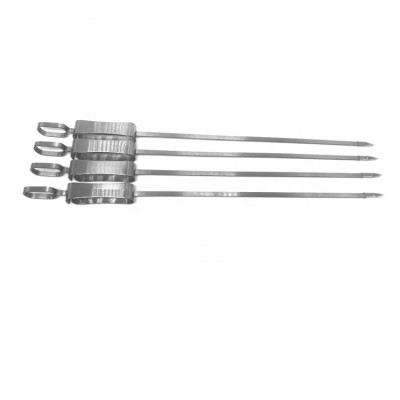 4PCS Skewers Stainless Steel BBQ Barbecue Skewers