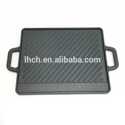 cast iron rectangular BBQ grill pan