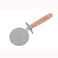 2019 New products kitchen tools wood handle round pizza cutter