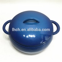 26 cm belly shape cast iron round pot porcelain enamel cookware