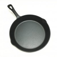 11.5'' Round pre-seasoned non stick cast iron frying griddle grill fry pan